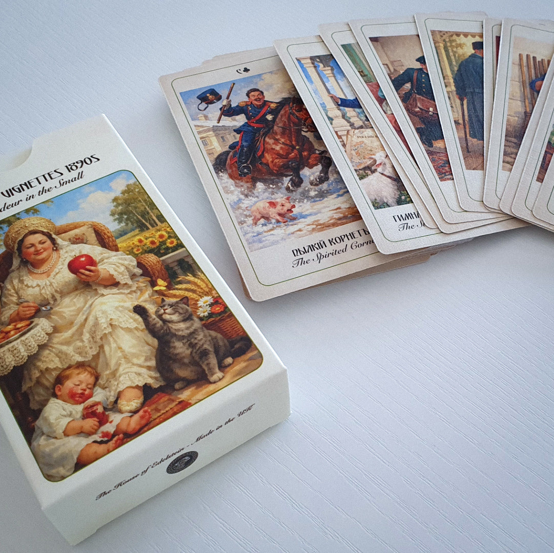 КОЛОДА ТАРО “ИМПЕРСКИЕ ВИНЬЕТКИ 1890-х” с подробным руководством и исторической книгой ритуалов