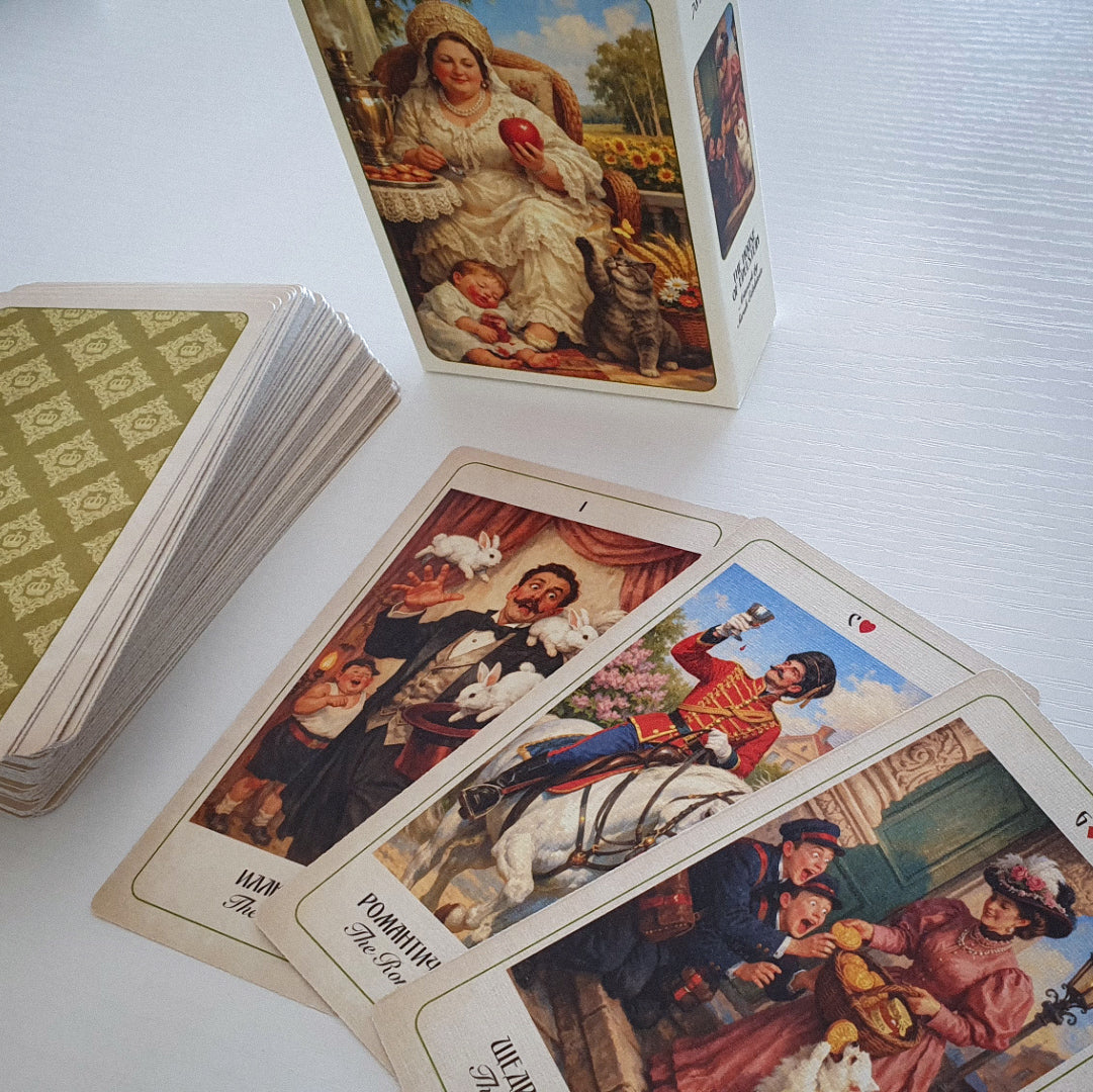 КОЛОДА ТАРО “ИМПЕРСКИЕ ВИНЬЕТКИ 1890-х” с подробным руководством и исторической книгой ритуалов